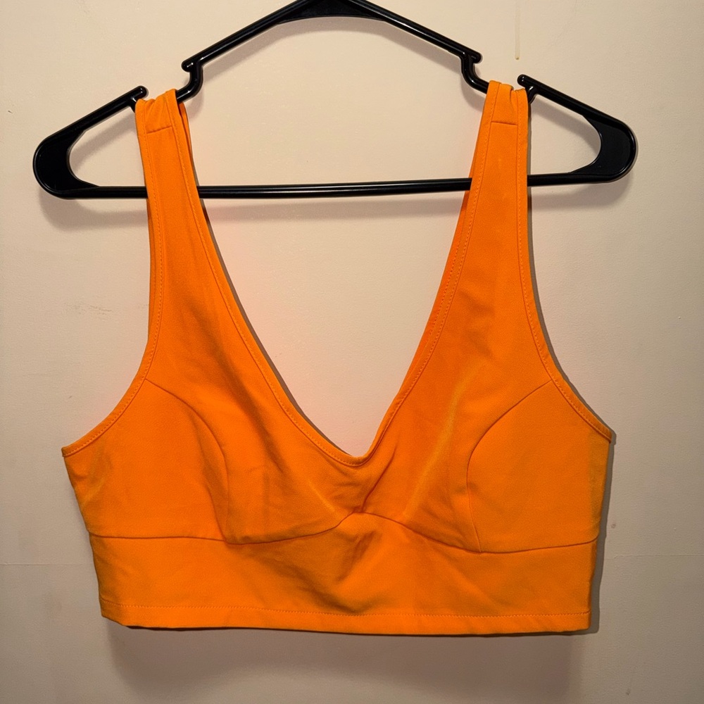 Sincerely Jules Vibrant Orange Crop Top